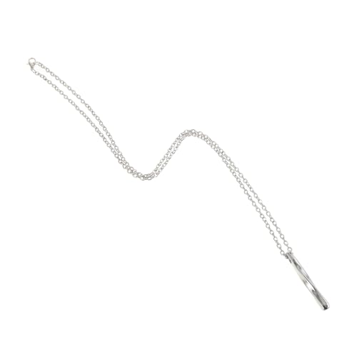 FRCOLOR Chunky Chain Necklace mit Stick Anhänger aus Langlebiger Zinklegierung Hip Hop Kette für Damen und Herren Lange Stylische Robuste Halskette mit Präziser Verarbeitung von FRCOLOR