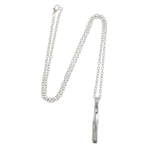 FRCOLOR Chunky Halskette für Herren und Damen Zinklegierung Anhänger mit Verdrehtem Würfel Design Vielseitige Modekette Robuster Hip Hop Schmuck für Alltag und Party von FRCOLOR