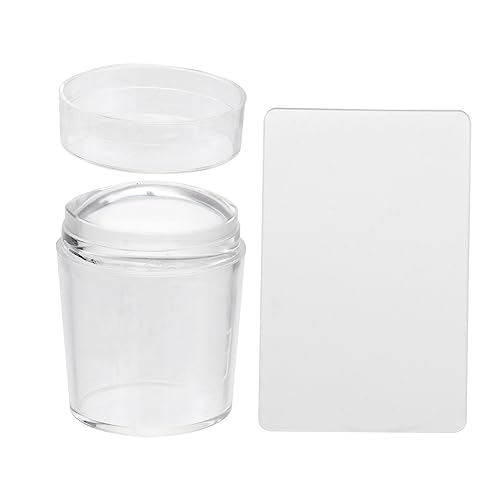 FRCOLOR Chunky Jelly Stempel Für Nail Art Transparente Silikon-nagelstempeln Für Präzises Stamping Nail Art Zubehör Für Kreative Maniküre von FRCOLOR