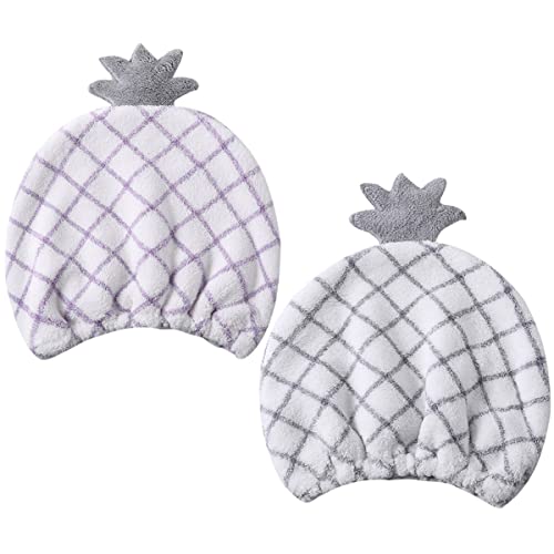 FRCOLOR Coral Fleece Haartrocknungstuch 2er-set Badehaube Für Damen Weich Und Sanft Für Zuhause Hotel Und Reisen von FRCOLOR