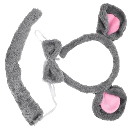 FRCOLOR -Cosplay-Kostüm-Set -Cosplay-Kostüm -Stirnband Fliege Und Tierkostüm-Zubehör (Grau) von FRCOLOR