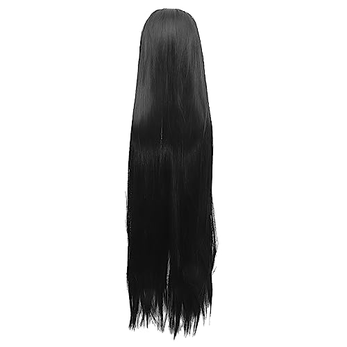 FRCOLOR Perücken Cosplay-Perücke Schwarze Perücke Cosplay-Animie-Perücke Haarperücke Langes Glattes Haar Perücke Drei Lange Glatte Haare Schwarze Perücke Für Männer Und Frauen von FRCOLOR