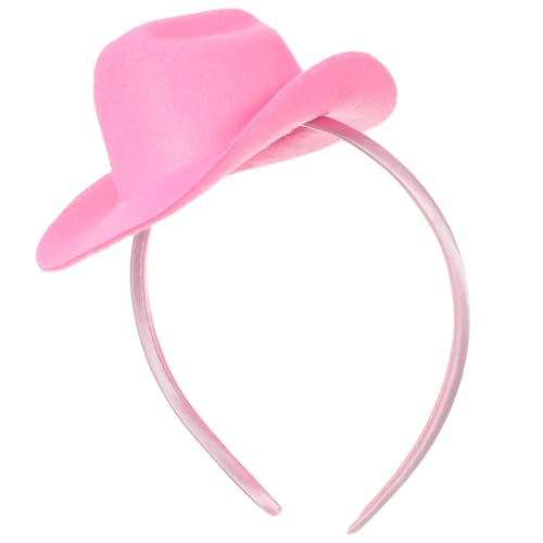 FRCOLOR Mini-cowboyhut-stirnband Für Damen Party-stirnband Aus Polyester Süßes Stirnband Für Karneval Tanz Und Bühnenauftritte Elastisches Haarband Mit Cowboyhut-design von FRCOLOR