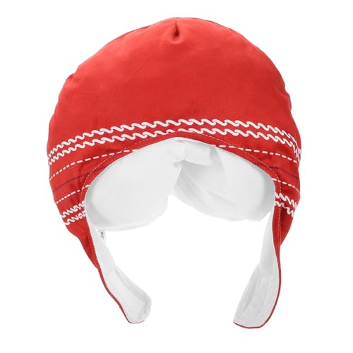FRCOLOR Cricket-kopfhut Party-selfie-hut Kopfbedeckung Im Cricket-stil Cricket-match-hut Kostümhut Mütze Im Cricket-stil Cartoonhut Trachtenhüte Für Erwachsene Festivalhut Pp Baumwolle Rot von FRCOLOR