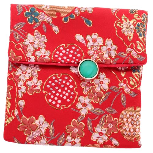 FRCOLOR Damast- -Stoffbeutel Stickerei-schmuckbeutel Kleine Schmucktasche Halskette Tasche Schmuck Geldbörse Schmuckbeutel Im Chinesischen Stil von FRCOLOR