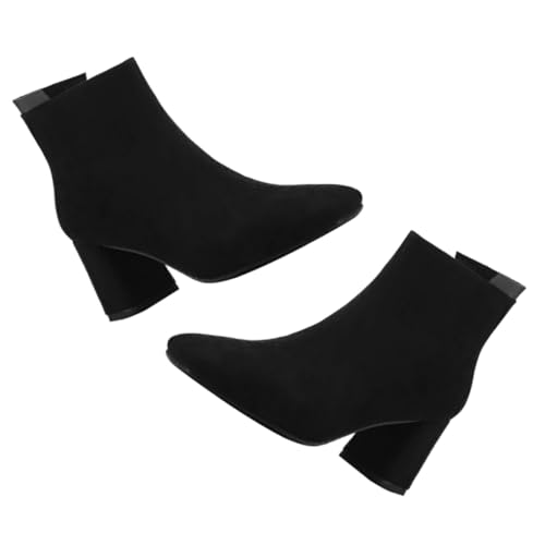 FRCOLOR Damen Ankle Boots mit Chunky Blockabsatz Schwarze Stiefeletten mit Quadratischer Spitze Mittelhohe Absatzschuhe für Alltag Party und Büro Modische Robuste Stiefel FRCOLOR Damen Ankle Boots mit Chunky Blockabsatz Schwarze Stiefeletten mit Quadratischer Spitze Mittelhohe Absatzschuhe für Alltag Party und Büro Modische Robuste Stiefel von FRCOLOR
