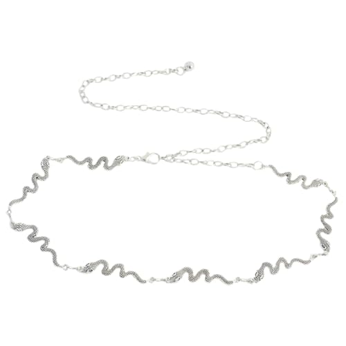 FRCOLOR Damen Bauch und Taillenkette mit Verstellbarem Design Stilvolle Snake Dekoration Langlebiger Metallschmuck für Verschiedene Anlässe Eleganter Körperschmuck von FRCOLOR