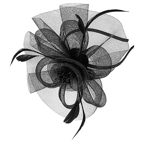 FRCOLOR Fascinator Hut Für Damen Mit Blüten Und Schleier Stirnband Für Tea Party Und Besondere Anlässe Leicht Und Komfortabel Accessoire Für Braut Und Partygäste von FRCOLOR