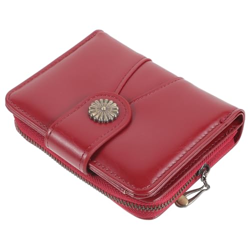 FRCOLOR Damen Geldbörse Öl- Und Dekorativ Für Portemonnaie Mit Karten Und Münzfach Elegantem Weinrot FRCOLOR Damen Geldbörse Öl- Und Dekorativ Für Portemonnaie Mit Karten Und Münzfach Elegantem Weinrot von FRCOLOR