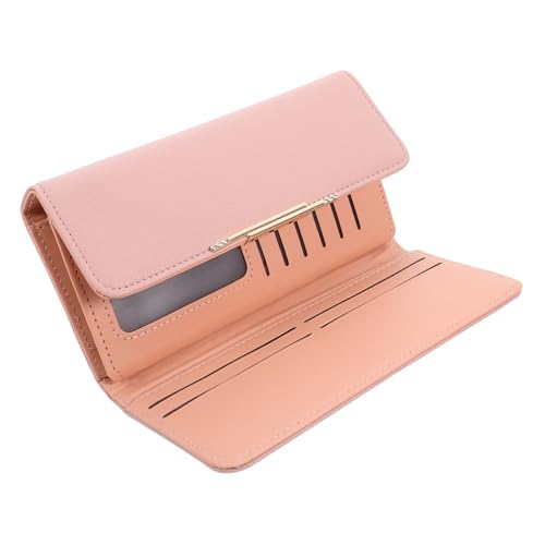 FRCOLOR Damen Geldbörse PU Lange Clutch Mit Vielen Fächern Tragbar Leicht Für Reisen Zartem Vielseitig Einsetzbar von FRCOLOR