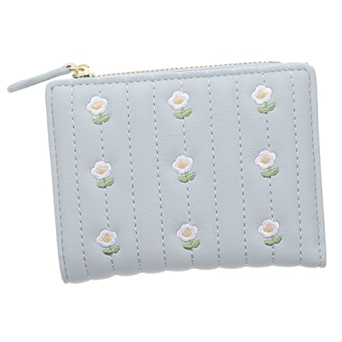 FRCOLOR Damen Geldbörse PU Reißverschluss Kartenhalter Kompaktes Portemonnaie für Reisen Leicht Tragbar für Handtaschen von FRCOLOR