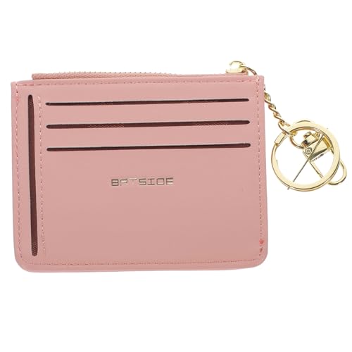 FRCOLOR Stylische Damen Geldbörse Schlüsselanhänger Geldbeutel Mit Mehreren Fächern Für Kreditkarten Und Kleingeld Für Täglichen Gebrauch Rosa von FRCOLOR