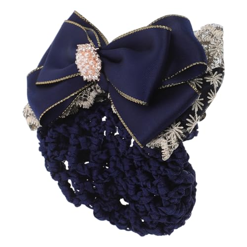 FRCOLOR Haarknotenhalter Mit Haarnetz Und Schleife Haarspange Für Damen Geeignet Für Krankenschwestern Und Arbeitsplatz Blau Weich Und Bequem von FRCOLOR