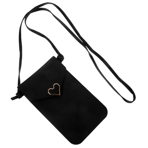 FRCOLOR Damen Handytasche Umhängetasche mit Transparentem Touchscreen Fenster PU Material Leichte Crossbody Tasche für Handy Karten Geldbörse Vielseitig Tragbar Schwarz FRCOLOR Damen Handytasche Umhängetasche mit Transparentem Touchscreen Fenster PU Material Leichte Crossbody Tasche für Handy Karten Geldbörse Vielseitig Tragbar Schwarz von FRCOLOR