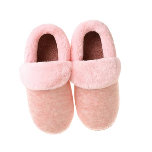 FRCOLOR Damen Hausschuhe Winter Warm Plüsch Slipper mit Dicker Sohle und Rutschfester Sohle Kuscheliger Indoor Slipper für Zuhause und Freizeit von FRCOLOR