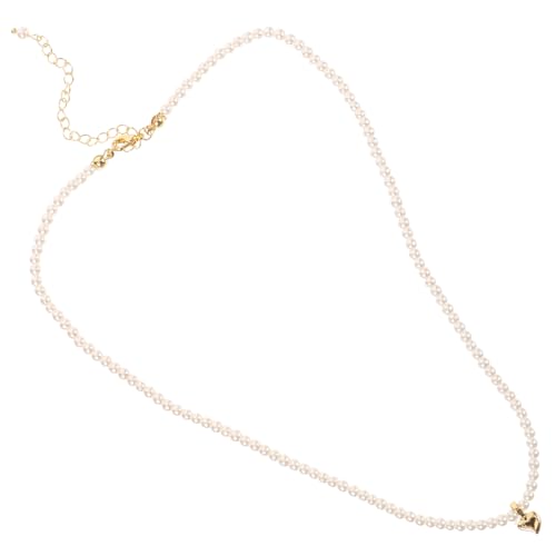 FRCOLOR Damen Herz Anhänger Halskette Glasperlen Abnehmbare Kette Minimalistischer Schmuck für Verschiedene Anlässe Langlebig Hautfreundlich von FRCOLOR
