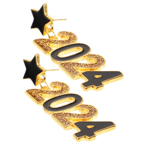 FRCOLOR Damen Ohrhänger Zahlen Design Year Ohrringe Langlebig Auffällig Geschenkidee für Frauen Party Schmuck von FRCOLOR