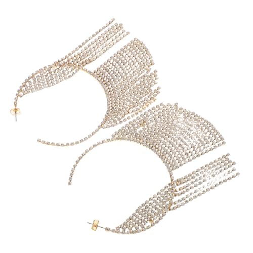 FRCOLOR Damen Ohrhänger mit Funkelnden Strass Quasten Leichte Statement Ohrringe mit Rundem Anhänger Schmuckstücke für Party Hochzeit und Ball FRCOLOR Damen Ohrhänger mit Funkelnden Strass Quasten Leichte Statement Ohrringe mit Rundem Anhänger Schmuckstücke für Party Hochzeit und Ball von FRCOLOR