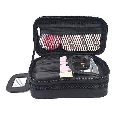 FRCOLOR Kosmetiktasche Für Damen Wasserdichtes Reißverschluss-Organizer Mit Gitterdesign Großes Fassungsvermögen Für Reisen Ausflüge Und Camping von FRCOLOR