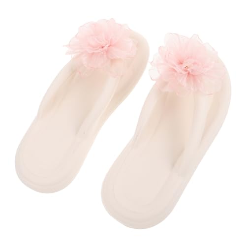 FRCOLOR Damen Sandalen Floral Boho Stil Rutsch Sommer Flache Sandaletten Offene Zehen Strand Slipper Für Pool Urlaub von FRCOLOR