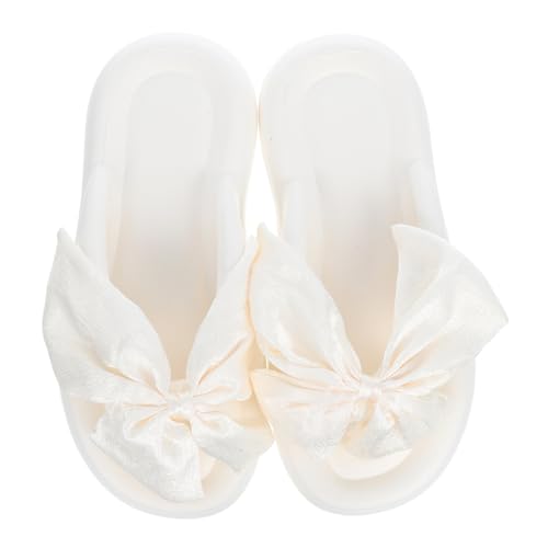 FRCOLOR Schicke Schleifensandalen Mit Plateausohle Für Damen Sommersandalen Mit Offener Spitze Lässige Slip-sommerschuhe Für Alltagskleidung Und Strandreisen von FRCOLOR