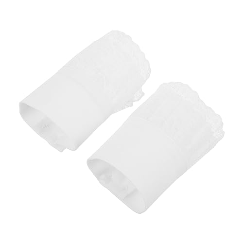 FRCOLOR Damen Spitzen Fake Ärmel Manschette Weiß Abnehmbar Blusen Tuniken Accessoire für Kleider Pullover Shirts Kragen von FRCOLOR