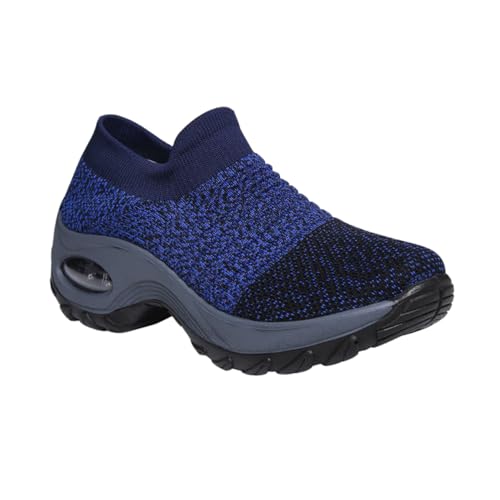 FRCOLOR Damen Sportschuhe Leicht Atmungsaktiv Outdoor Sneaker Komfortable Laufschuhe Freizeit Sockenschuhe Schnürsenkellos von FRCOLOR