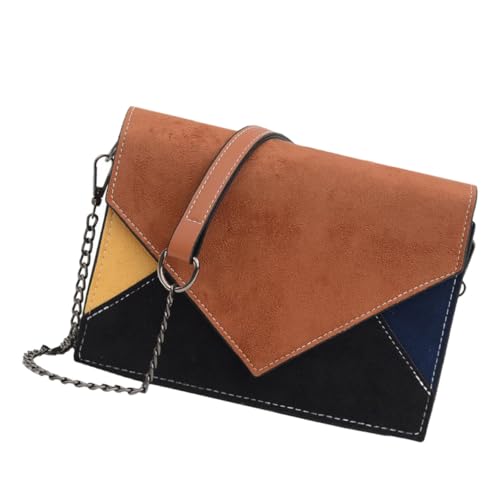 FRCOLOR Damen Umhängetasche PU Chic Envelope Bag Crossbody Tasche mit Breitem Schultergurt für Alltag Arbeit Party Shopping Reise von FRCOLOR