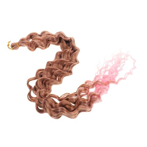 FRCOLOR Gewellte Haarbündel Für Frauen Aus Synthetik Tief Gewellte Lockige Haarverlängerungen Pflegeleichte Synthetische Haarteile Mit Farbvielfalt Für Damen Und Mädchen von FRCOLOR