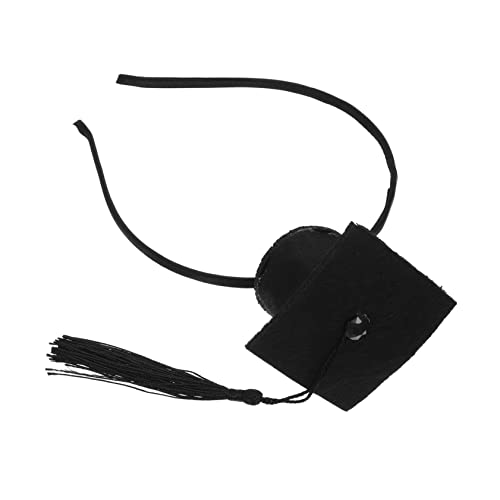 FRCOLOR Deko Abitur Arzt Hut Stirnband Doktor Haarreifen Grad-hut-kappe Graduierung Haarschmuck Abschlusskappe Stirnband Gefälligkeiten Für Abschlussfeiern Abschlussdekorationen Bands Quaste Black von FRCOLOR