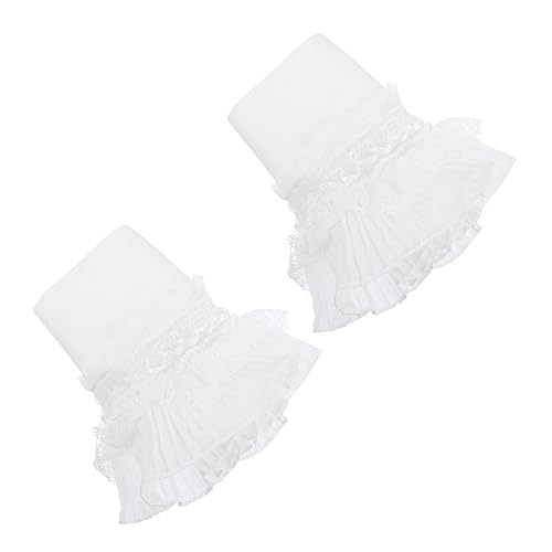 FRCOLOR Dekorative Spitzen Falsche Ärmel Damen Fake Manschetten Rüschen Vielseitig für Pullover Kleider Shirts Hautfreundlich von FRCOLOR