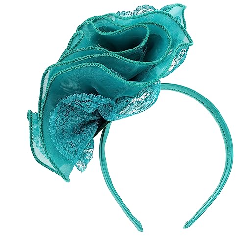 FRCOLOR Haargummis Derby-stirnband Stirnbänder Aus Den Großes Blumenstirnband Ohrwickel Ohrringe Hochzeits-fascinator-stirnband Blumenstirnband Für Frauen Spitze Große Braut Kleid Groß von FRCOLOR