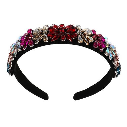 FRCOLOR Diamant Blumenstirnband haarschmuck haar zubehör Frauen Haarband aus Blumenkristall Haargummis Haarband Strass-Stirnband Kopfbedeckung Schal Damen Strasssteine von FRCOLOR