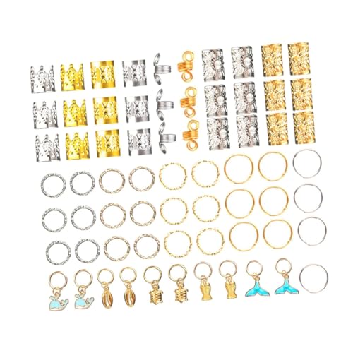 FRCOLOR 200stücke Haarschmuck Für Zöpfe Dreadlock Ringe Haaraccessoires Flechtschmuck Zopfschmuck Dreads Zubehör von FRCOLOR