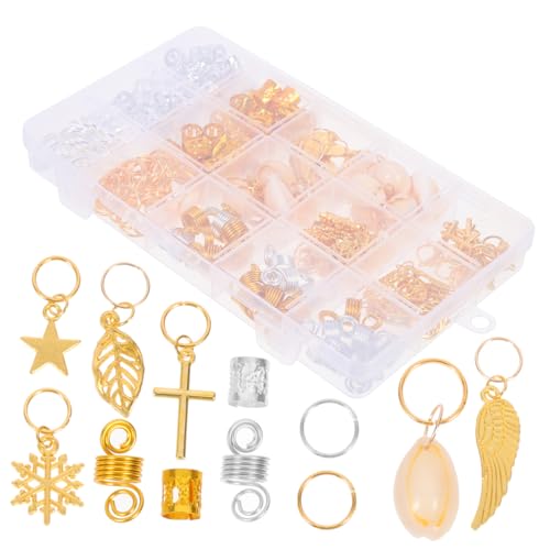 FRCOLOR Dreadlocks Ringe Haarschmuck Set Metallische Haaraccessoires Für Zöpfe Und DIY Frisuren Dreadlocks Braiding Ringe Für Kreatives Haarstyling von FRCOLOR