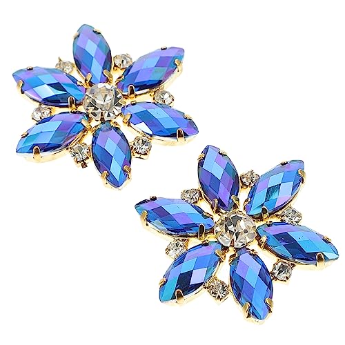 FRCOLOR Dunkelblaue Schuhschnalle Blume Strass Glitzer Schuhclips Brautschmuck für Damen Hochzeitsfeier Pumps Flache Schuhe Stiefel Sandalen Zubehör FRCOLOR Dunkelblaue Schuhschnalle Blume Strass Glitzer Schuhclips Brautschmuck für Damen Hochzeitsfeier Pumps Flache Schuhe Stiefel Sandalen Zubehör von FRCOLOR