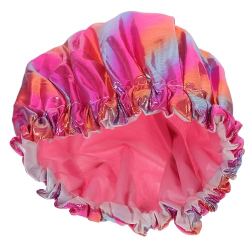 FRCOLOR Duschhaube Duschhüte Badehaarabdeckungen Badekappe Bedrucken Badekappen Hut Zum Haaretrocknen Frauen Hauben Haarhaube Atmungsaktive Haarkappen Hüte Für Trockenes Haar Peva von FRCOLOR