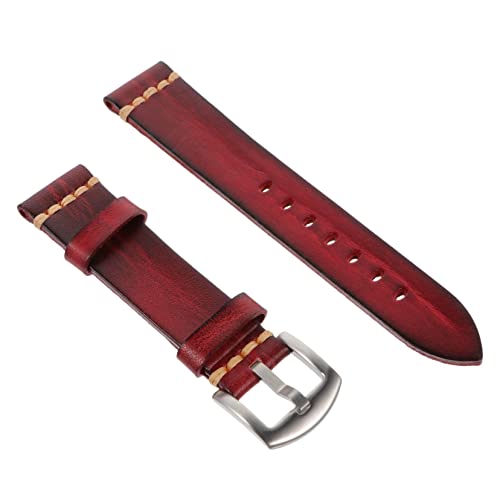 FRCOLOR Echtes Rindsleder Uhrenarmband Verstellbares Armband für Herren Damen Schnellwechsel Design Langlebig Komfortabel für Besondere Anlässe von FRCOLOR