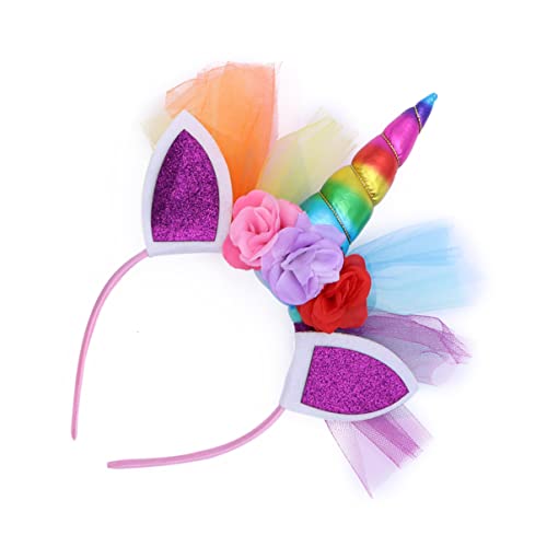 FRCOLOR Kinder Haarband Rose Horn Kopfschmuck Grenadine Für Partys Fotos von FRCOLOR