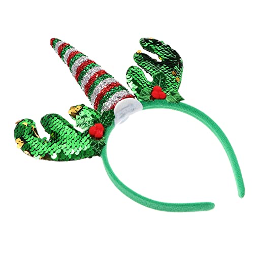 FRCOLOR Einhorn Stirnband Festlicher Haarreif Für Kinder Stirnband Aus Hirschhorn Weihnachts-einhorn-haarband Einhorn-kopfbedeckungen Weihnachtshaarspange Stoff Bilden Cosplay Mädchen von FRCOLOR