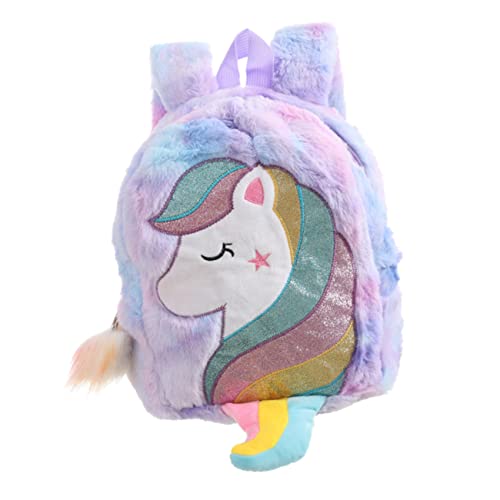 FRCOLOR Einhorn-Tasche Für Junge Mädchen Schultasche Aus Plüsch Verstellbarem Schultergurt Robust Und Langlebig von FRCOLOR