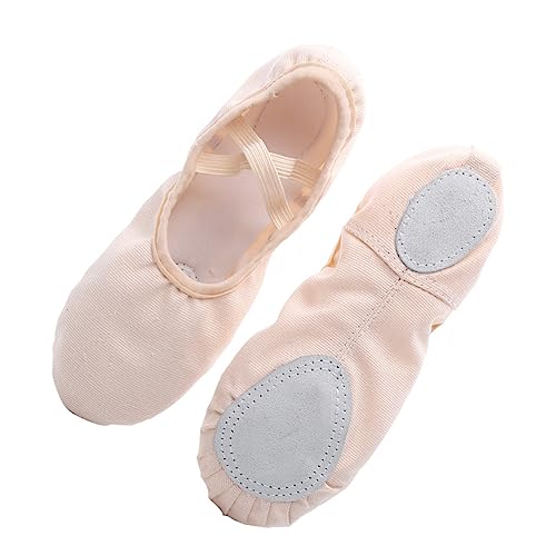 FRCOLOR Elastische Ballettschuhe mit Rutsch Sohle und Leicht Schnürsenkel für Yoga und Tanz Geeignet für Mädchen und Erwachsene Flexible Gymnastikschuhe von FRCOLOR