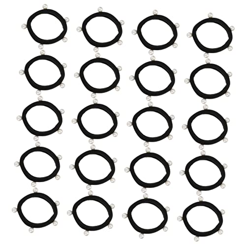 FRCOLOR 20stücke Elastische Haar Bänder Mit Perlen Für Mädchen Haarringe Haarbänder Pferdeschwanzhalter Für Alltag Büro Party Langlebig Und Bequem von FRCOLOR