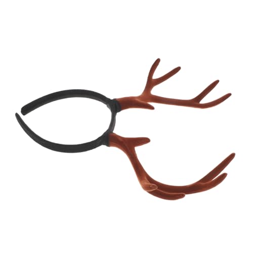 FRCOLOR Weihnachts-rentier Geweih Haarreif Aus Flockmaterial Realistische Antlers Für Halloween Cosplay Und Karneval Komfortable Langlebige Kopfbedeckung Für Festlichkeiten von FRCOLOR