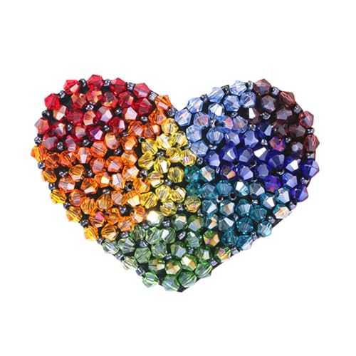 FRCOLOR Haarspange Bunte Herzspange Mit Perlen Legierung Druckknopf Seitliche Haarspangen Für Mädchen Party Hochzeit von FRCOLOR