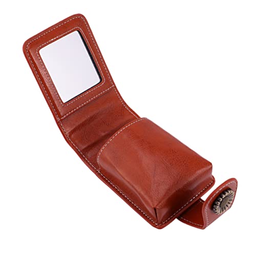 FRCOLOR Elegante Lippenstifthaltertasche Mit Spiegel Tragbare Make-up-Tasche Für Damen Etui Lippenstifthalter von FRCOLOR