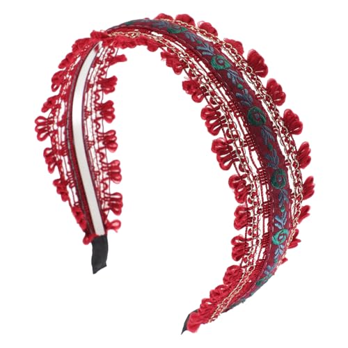 FRCOLOR Besticktes Blumen-stirnband Für Damen Modisches Stirnband Breites Haarband Für Damen Dekoratives Stirnband Für Partys Und Strände von FRCOLOR
