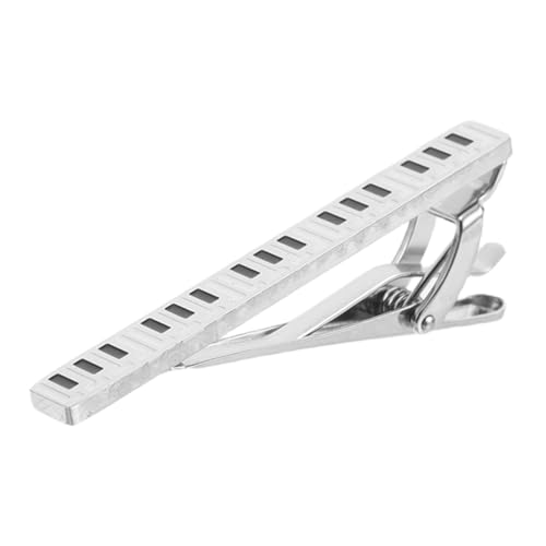 FRCOLOR Krawattenklammer Mit Klaviermotiv Herren Krawattennadeln Aus Titanstahl Party Accessoire Für Männer Musikalisches Krawatten Accessoire Für Formelle Kleidung Einzigartige von FRCOLOR