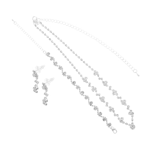 FRCOLOR Schmuckset Für Damen Mit Halskette Ohrringen Und Armband Edle Strass-accessoires Für Formelle Anlässe Abschlussbälle Und Abendkleider von FRCOLOR