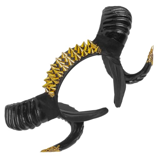 FRCOLOR Elegantes Schafhorn-stirnband Horn-haarband Für Cosplay Atmungsaktive Und Bequeme Gothic-kopfbedeckung von FRCOLOR